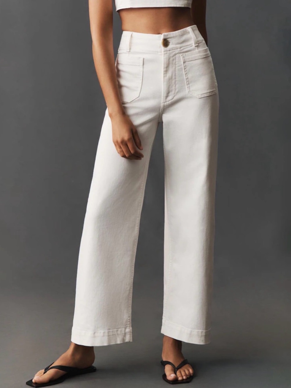 Anthropologie Maeve Collette Wide leg White pants